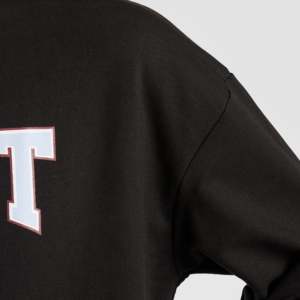 100% Cotton Limitless <b>Fleece</b> Sweatshirt (<b>Black</b>) XL Size 3D Embroidered Acid Washed Screen Printed with Solid Pattern - Product Image 6