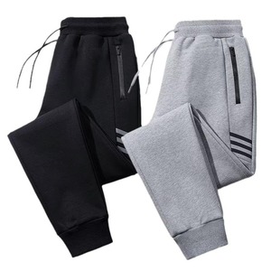 Vente en gros Pantalon de jogging uni en molleton mélangé doux et chaud Impression personnalisée Pantalon long épais pour hommes - Product Image 2