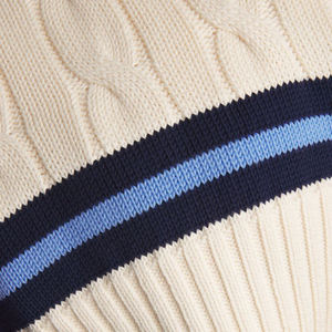 Best Style 100% Cotton Cable Knit <b>Cricket</b> <b>Sweater</b> Custom Printed Long Sleeves Casual Winter Wear with Logo Decoration - Product Image 5