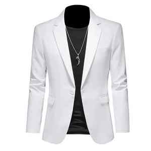 Blazer SOLID INTERNATIONAL para Hombre, Estilo Italiano, Americano, Británico y Japonés, Cuello en V, de Poliéster y Algodón, Antiarrugas - Product Image 5