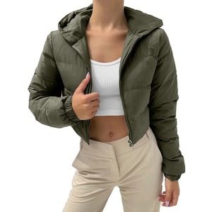 High Quality Wholesale Puffer <b>Jacket</b> Custom Casual Zipper Winter <b>Jacket</b> Stylish Hooded Windproof Puffer <b>Women</b> <b>Jacket</b> - Product Image 4