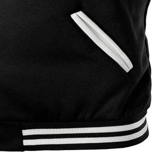 Chaquetas Universitarias de Felpa de Algodón Personalizables al por Mayor para Invierno, Chaquetas Varsity para Hombre en Blanco y Negro - Product Image 5
