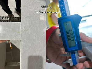 NV736 Encimera monolítica no absorbente de lujo Mansión Cocina Benchtop Gem Onyx Agte Look verde Losa de piedra de cuarzo artificial - Product Image 3