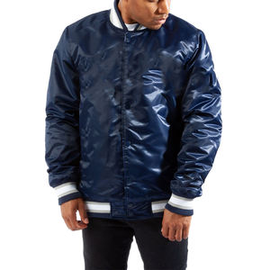 Blouson Bomber en Toile Personnalisé pour Hommes, Meilleures Ventes, Prix de Gros, Col Sans Revers, Logo Frontal, Tissu Enduit - Product Image 1