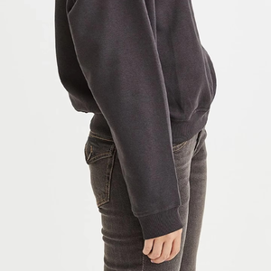 Vente en gros de pull épais en coton uni avec logo personnalisé pour femme, motif uni personnalisé et surdimensionné en couleur pour femme - Product Image 5