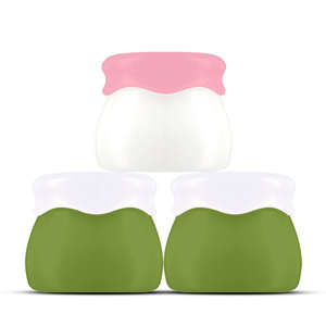 Envase de Plástico PET Blanco y Verde de 180g con Etiqueta Personalizada para Crema Cosmética, Contenedor para Crema Corporal, Exfoliante Labial - Product Image 1