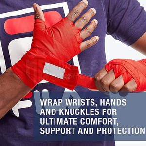 Vendas de Boxeo Transpirables de Alto Rendimiento para Entrenamiento Unisex MELSFIT SPORTS Equipo Premium con Correas para Manos Estilo Tailandés - Product Image 5