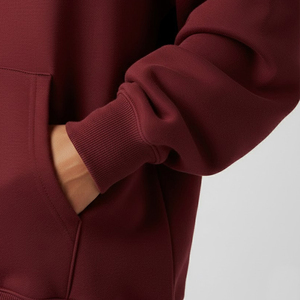 Sudadera con Capucha de Manga Larga para Mujer, Diseño Nuevo, Invierno, Hombros Caídos, 100% Algodón, Transpirable, Secado Rápido, Color Personalizado en la Parte Delantera - Product Image 5