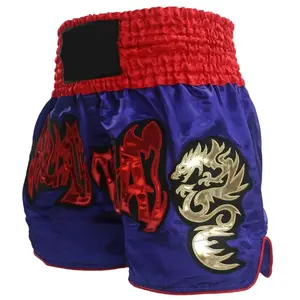 Pantalones Cortos de Muay Thai y Kickboxing Transpirables de Primera Calidad, 160 g/m², para Hombre y Mujer, Servicio OEM Disponible, Técnica de Lavado Especial - Product Image 4