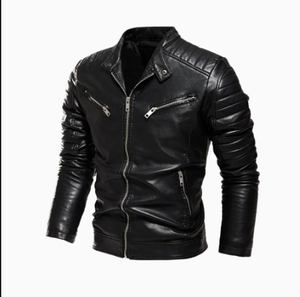 Chaqueta de Cuero Clásica para Hombre y Mujer, Chaqueta Bomber Elegante y Casual, Perfecta para Uso Diario - Product Image 3