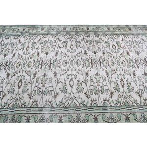 Alfombra de 5.2x8.1 pies, alfombra turca vintage, alfombra de lana con motivos de plantas y árboles verdes - Product Image 5