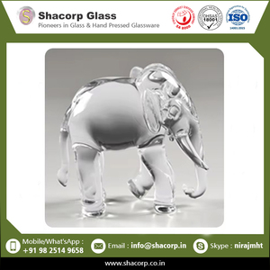 Fabricante indio de estatua de arte de vidrio decorativa de mini elefante disponible a bajo precio - Product Image 2