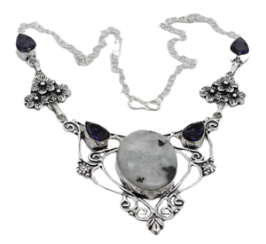 Women's Adjustable Fashion <b>Bangle</b> <b>Copper</b> Brass Jewelry with Assorted Moonstone and Tanzanite Natural Crystal Gemstone - Product Image 2