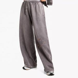 OEM/ODM 100% Cotton Printed <b>Rhinestone</b> Acid Wash Winter Hooded Casual Women's Zip Tracksuit Vintage Distressed Patch - Product Image 2