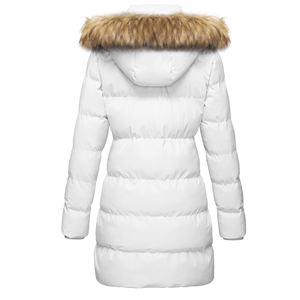 2025 Women's Winter Windproof Parka Jacket Solid Colour Zipper <b>Coat</b> Removable Hood And <b>Fur</b> Reversible and <b>Plus</b> <b>Size</b> Casual - Product Image 2