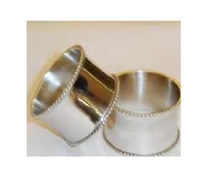 Rond de serviette minimaliste en argent pour hôtel mariage fête Table Ware utilisation Design Simple anneau de serviette en acier inoxydable forme ronde - Product Image 1