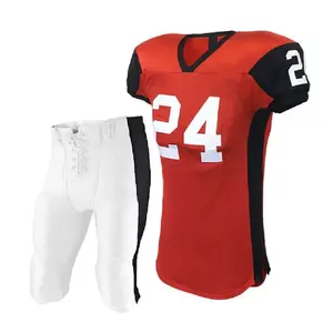 Conjunto de Uniforme de Fútbol Americano Personalizado, Profesional, de Alta Calidad, Talla Grande, Corto, Transpirable, de Secado Rápido, Spandex/Algodón, Unisex - Product Image 5