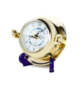 Hublot d'horloge en laiton poli de qualité supérieure | Horloge murale en métal de trou de port décoratif de pirate ouvrable | Marine nautique - Product Image 1