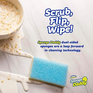 ฟองน้ำทำความสะอาดครัวและจานชาม Scrub Daddy - ฟองน้ำอเนกประสงค์ ไม่ทำให้เกิดรอยขีดข่วน - ปลอดสาร BPA และผลิตจากโฟมโพลิเมอร์ (แพ็ค 4 ชิ้น) - Product Image 6