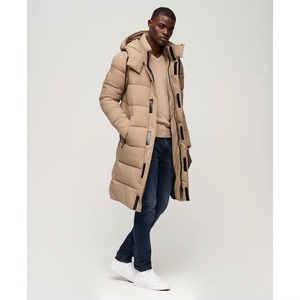 Servicio OEM ODM, Chaqueta Larga Acolchada para Hombre, Cuello Alto, Logotipo Frontal Personalizado, Ecológica, Alta Calidad, Venta al Por Mayor - Product Image 1