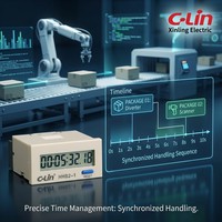 Timer Elektronik C-lin HHS2-1(DHC3L) Otomatisasi Kontrol Industri 9999 jam 59 menit 59 detik AC220V
