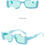 Gafas de Sol Rectangulares Pequeñas con Lentes de Cristal Degradado UV400, Modernas en Naranja, Verde, Amarillo, Rojo, Marrón, Azul, Elegantes, Ligeras y con Montura de Cuerno - Product Image 2