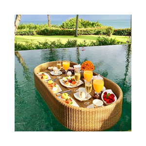 Nuevo diseño Piscina agua ratán bandeja flotante villa piscina flotante bandeja de desayuno - Product Image 1