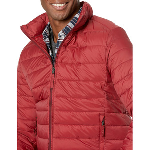 Men's <b>Winter</b> Outdoor Stand Collar Zipper Puffer Jacket Regular Size <b>Waterproof</b> Windproof Canvas Bubble <b>Coat</b> Cheap Wholesale - Product Image 3