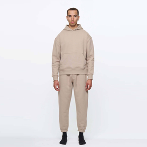 Dark Green Embroidered Mens Heavyweight Fleece Sweatsuit Warm Thick Insulated Pullover <b>Sweatpants</b> <b>Set</b> for Winter Casual Wear - Product Image 1