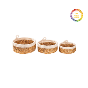 Decorative Water Hyacinth <b>Basket</b> for Living Room and Bedroom - Product Image 1