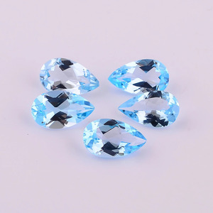 Topacio Azul Cielo Natural de Calidad AAA al por Mayor, Forma de Pera Facetada de 7x5 mm, Piedra Preciosa Suelta para Fabricación de Joyas, Anillos, Pendientes y Colgantes - Product Image 5