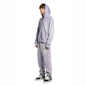 Top qualité hommes pleine fermeture éclair sweats à capuche à manches longues surdimensionné chaud hiver 350 GSM sweats à capuche pour hommes avec poche - Product Image 5