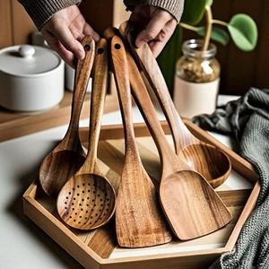 Custom Eco-Friendly Food-Grade Wooden Spoon and Fork Set <b>for</b> Home Cooking <b>Weddings</b> Restaurants - Product Image 5
