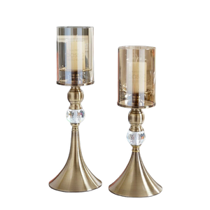 Bougeoir unique Bougeoir en métal doré de qualité supérieure pour décoration de fête de mariage Bougeoir au prix le plus bas - Product Image 1