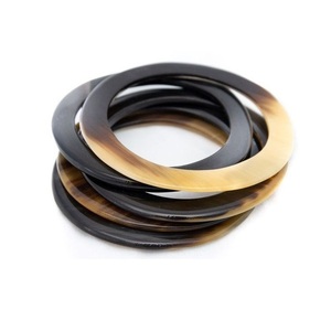 Brazaletes de cuerno de buey sostenibles, pulseras ecológicas hipoalergénicas ligeras, diseño de joyería de Color de cuerno Natural, los mejores brazaletes - Product Image 6