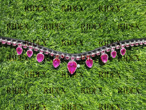 Brida ecuestre de carreras con logotipo personalizado, suministro al por mayor, los mejores precios, bandas para cejas de caballo occidentales, caballo de PVC de cuero con cuentas de piedra - Product Image 3