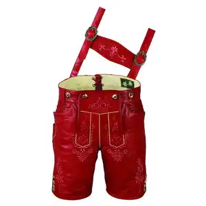 Lederhosen-pantalones de cuero para hombre, pantalones de estilo bávaro