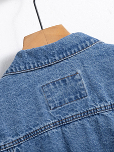 แจ็คเก็ตยีนส์สีน้ำเงินสำหรับผู้ชายเสื้อโค้ทแฟชั่นฤดูใบไม้ผลิฤดูใบไม้ร่วง - Product Image 3