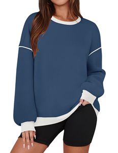 Sudaderas con capucha y sudaderas para mujer Logotipo bordado ecológico Sudadera de cuello redondo Ropa de calle para mujer Transpirable Yoga Gimnasio Entrenamiento - Product Image 1