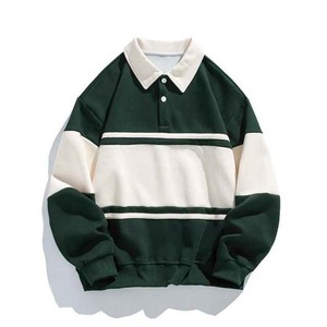 Maillot de rugby pour homme de qualité supérieure, manches longues, couleur unie, 100 % polyester, grande taille, toile respirante, séchage rapide, panneau frontal – Meilleure vente - Product Image 2