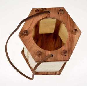 Farol Artesanal Ecológico de Material Orgánico, Técnica Pulida, Estilo Animal, Color Blanco y Negro, Logotipo Personalizado, Decoración Navideña para el Hogar - Product Image 4