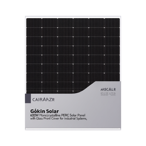 Panneau solaire monocristallin PERC Gokin Solar 600W avec couvercle avant en verre pour systèmes industriels - Product Image 2