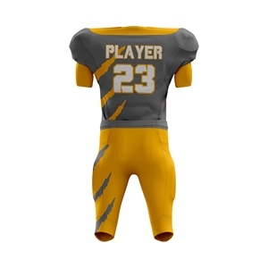 Dernier design d'uniforme de football américain pour hommes adultes, manches courtes, respirant, séchage rapide, 100% polyester, nom et logo d'équipe personnalisés - Product Image 5