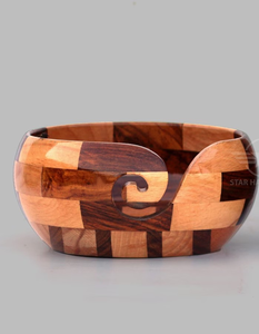 Bol en bois fait à la main palissandre hêtre tricot crochet stockage fil bol fonctionnel cadeau de noël - Product Image 2