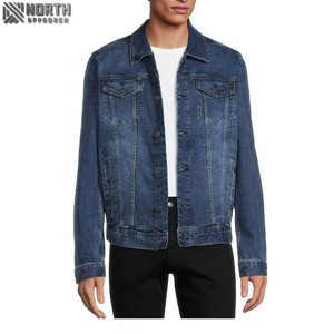 Haute qualité élégant vestes d'extérieur pour hommes 2025 broderie Jeans vestes 100% coton corps court régulier ajusté Denim vestes - Product Image 5