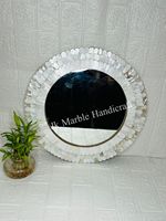 Miroir d'habillage moderne de haute qualité support indien à la main mère perle incrustation miroir mural cadre en bois matériau osseux pour la décoration intérieure