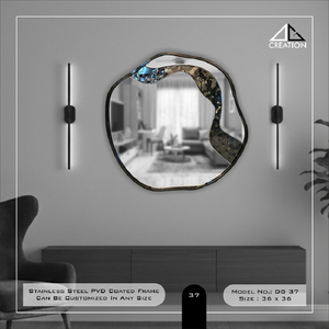 Fabriqué en acier inoxydable de haute qualité avec un revêtement PVD durable, ce miroir dégage une sophistication et un style raffinés. - Product Image 5