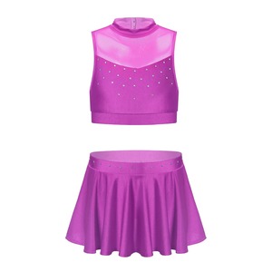Uniformes de Porristas para Niñas OEM/ODM, Traje de Baile de Porristas, Top Corto y Falda, Ropa de Equipo Juvenil, Suministro al por Mayor - Product Image 1