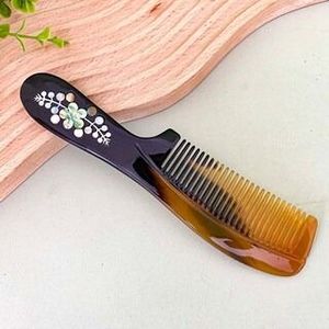 หวีทำมือหวีฮอร์นแฮนด์เมดแบบสั่งทำตามธรรมชาติพร้อมฟันซี่ละเอียดและกว้างหวีเขาควายทำด้วยมือสำหรับจัดแต่งทรงผม - Product Image 3