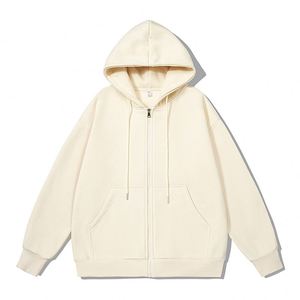 Vente en gros de sweats à capuche personnalisés pour hommes avec fermeture éclair, vêtements de jogging, lettres de broderie personnalisées, manches longues, sweat à capuche avec marque privée - Product Image 3